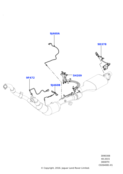 LR078809 - Land Rover Sensor - Nox Trap Temperature | Jaguar Land