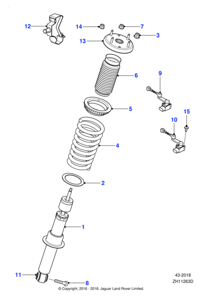 C2Z21942 - Jaguar Shock absorber | Jaguar Land Rover Classic Parts