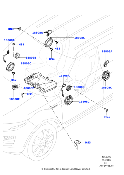 LR081969 - Land Rover Speaker | Jaguar Land Rover Classic Parts