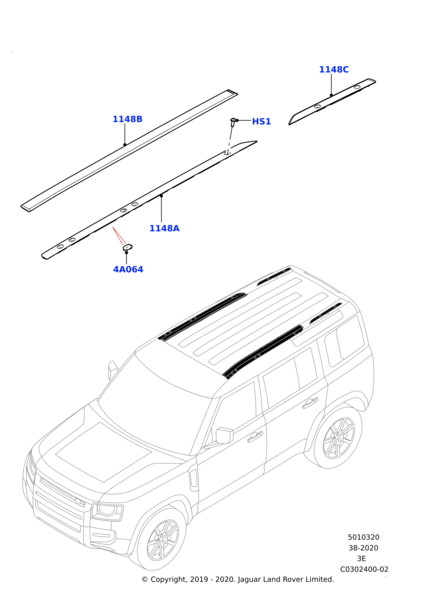 LR131664 - Land Rover Finisher - Roof | Jaguar Land Rover Classic Parts