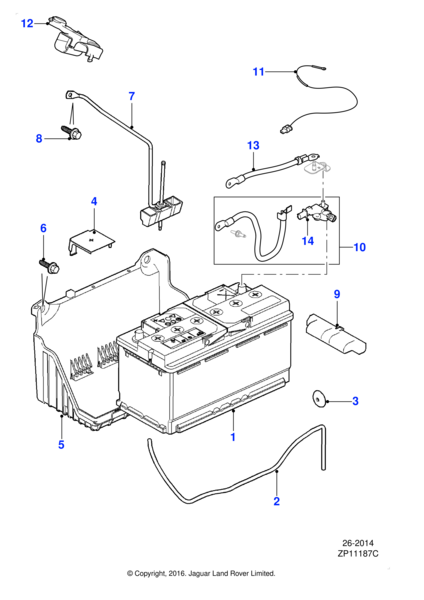C2Z20517 - Jaguar Battery cable | Jaguar Land Rover Classic Parts