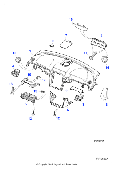 C2P11453LJK - Jaguar Facia end panel | Jaguar Land Rover Classic Parts