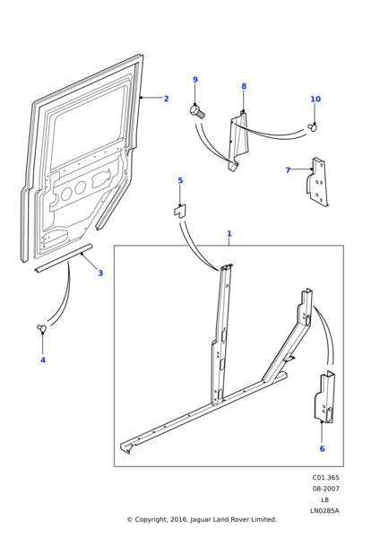 Rear Door Seal – Right Hand Side For Land Rover Defender (LR044309)