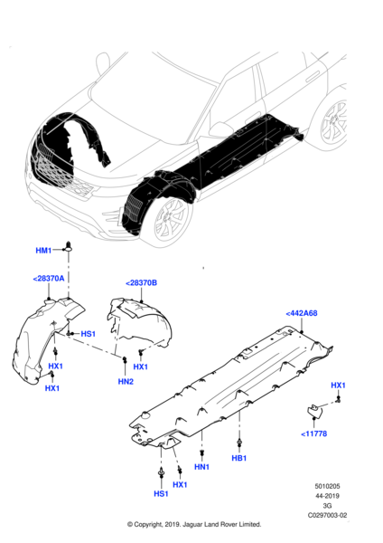 LR135170 - Land Rover Shield - Splash | Jaguar Land Rover Classic Parts