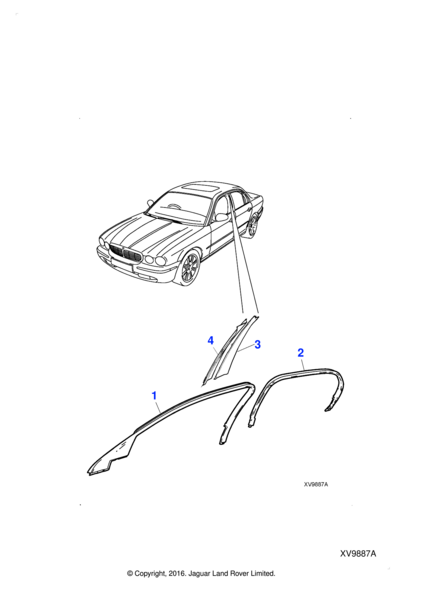 C2d19734 C2C21973LEG - Jaguar Frame finisher | Jaguar Land Rover Classic Parts