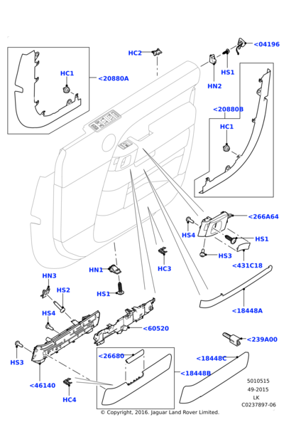 LR077484 - Land Rover Finisher - Door Pocket | Jaguar Land Rover