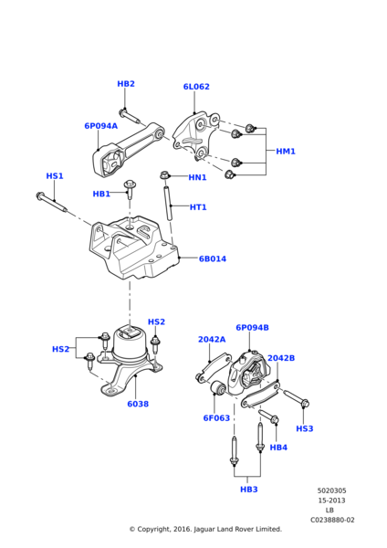 LR032311 - Land Rover Insulator - Engine Support | Jaguar Land