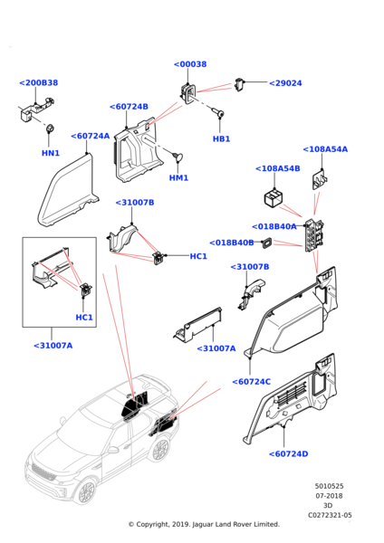 LR081279 - Land Rover Panel - Load Compartment Trim | Jaguar Land Rover ...