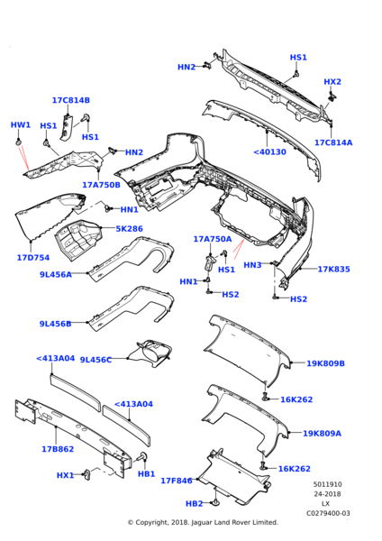 LR109679 - Land Rover Finisher - Exhaust | Jaguar Land Rover