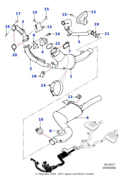 T4A26996 - Jaguar Exhaust catalyst | Jaguar Land Rover Classic Parts