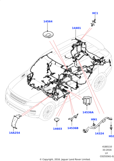 LR063485 - Land Rover Wiring - Main