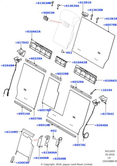 LR054939 - Land Rover Bezel - Latch