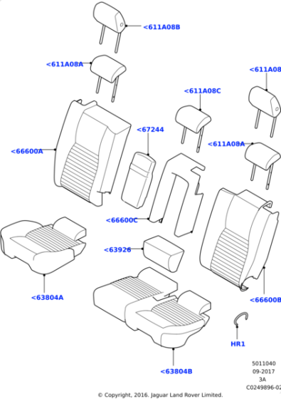 LR058874 - Land Rover Head Rest