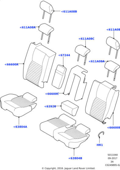 LR097489 - Land Rover Cover - Seat Back