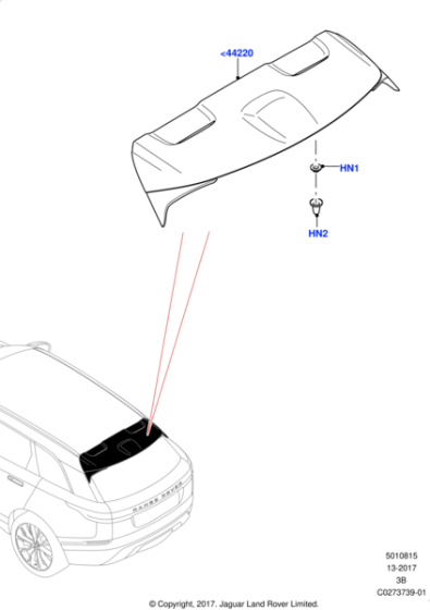 LR137503 - Land Rover Spoiler - Rear