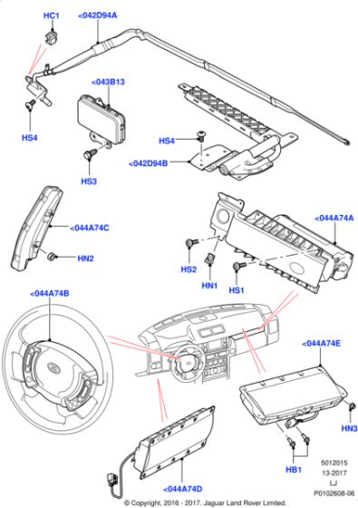 EHM000221 - Land Rover Curtain - Air Bag