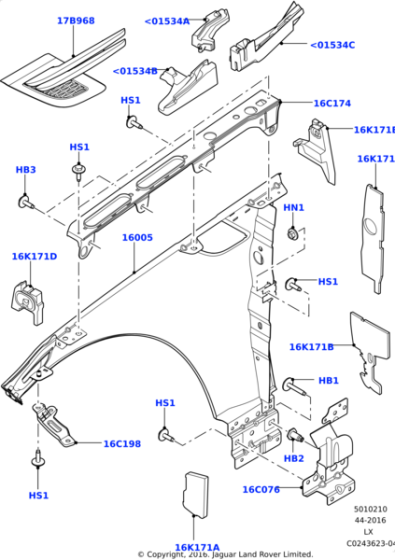 LR044150 - Land Rover Grille