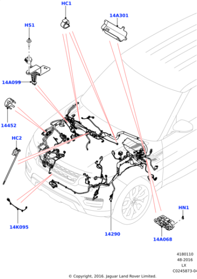 LR055043 - Land Rover Wire