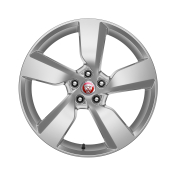 Alloy Wheel - 19" Style 5049, 5 spoke, Gloss Sparkle Silver 