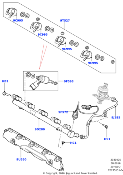 LR072564 - Land Rover Injector