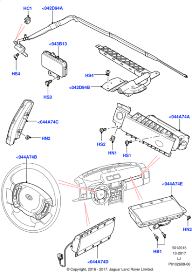 EHT500180 - Land Rover Module - Air Bag