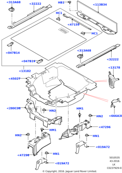 LR057331 - Land Rover Carpet - Floor - Loading Comp.