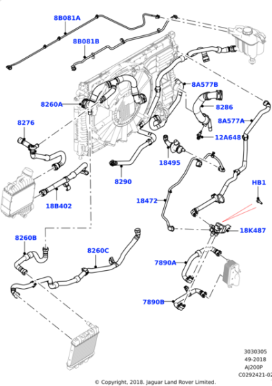 LR114653 - Land Rover Valve - Water Control
