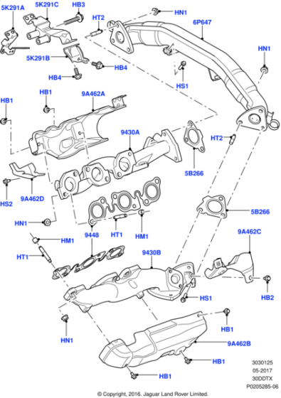 LR066023 - Land Rover Manifold - Exhaust
