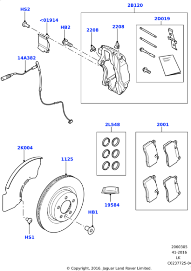 LR039523 - Land Rover Caliper