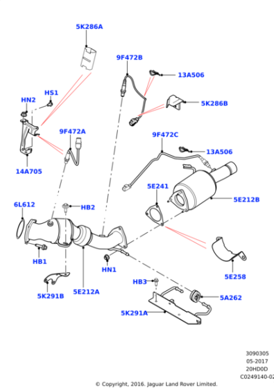 LR067413 - Land Rover Catalytic Converter