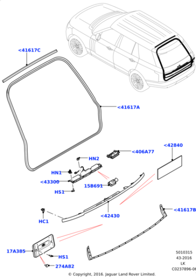 LR048394 - Land Rover Moulding