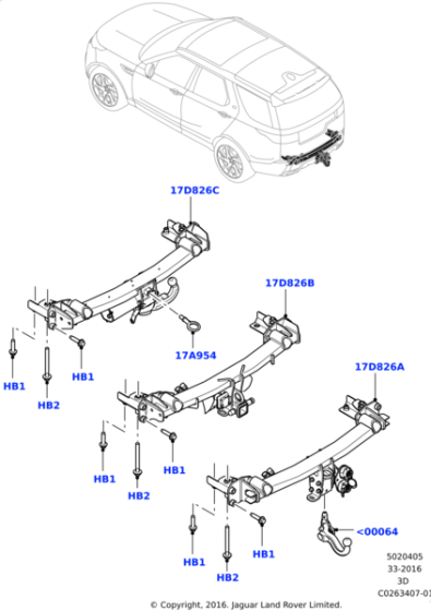 LR126251 - Land Rover Towbar