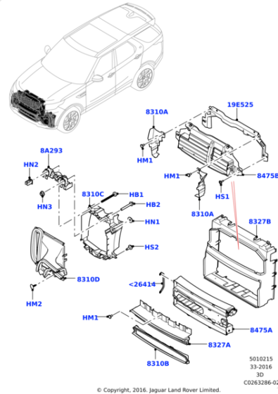 LR052925 - Land Rover Bracket - Radiator