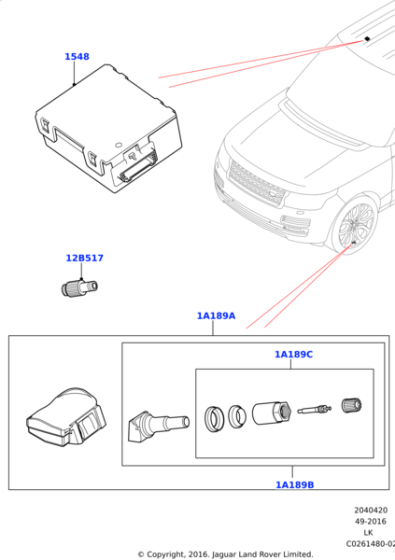 LR114009 - Land Rover Module - Tyre Pressure