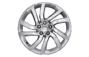 Discovery 5 2017 Alloy Wheel - 20" Style 5011, 5 split-spoke, Sparkle Silver