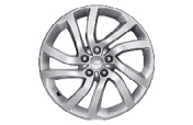 Land Rover Discovery 5 2017 Alloy Wheel - 20" Style 5011, 5 split-spoke, Sparkle Silver