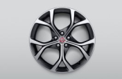 Alloy Wheel - 19" Style 5101, 5 split-spoke, Gloss Black Diamond Turned finish, Rear