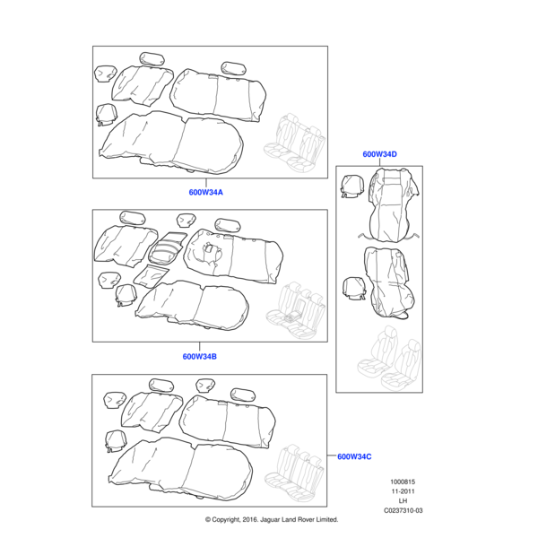 Waterproof Seat Covers - Almond, Front with Standard Headrest, Five-door