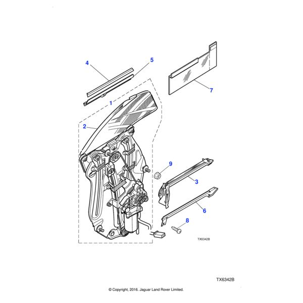 Jaguar Glass assembly
