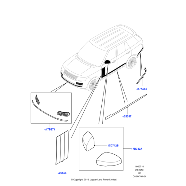 Exterior Trim Pack - Door Claddings Accents, Dark Atlas, LWB