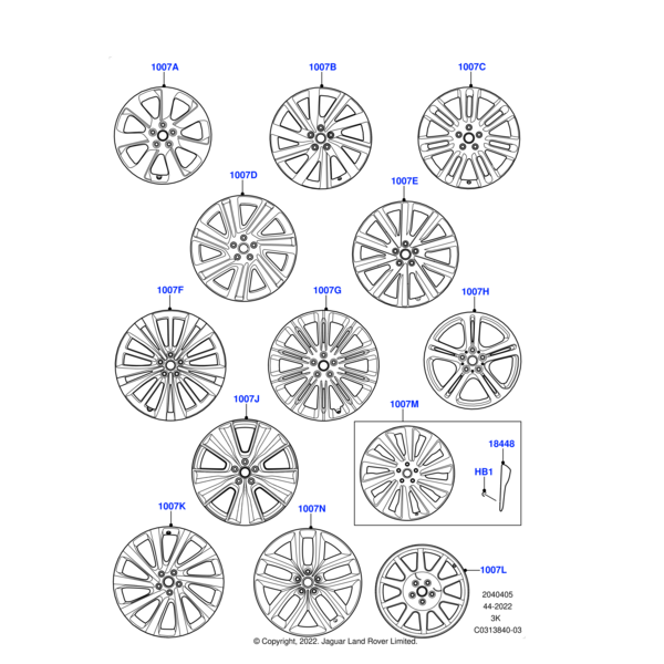 22&quot; Alloy Wheel, Style 5127