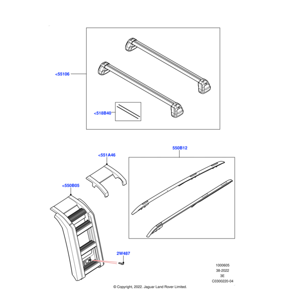 Roof Rails - 90, Gloss Black Finish