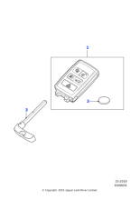 T2H45157 - Jaguar Key fob transmitter