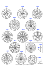 22" Alloy Wheel, Style 1073, 10-spoke, Gloss Black