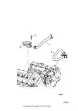 AJ811250 - Jaguar Crankcase breather pipe