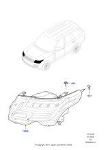 LR139454 - Land Rover Headlamp