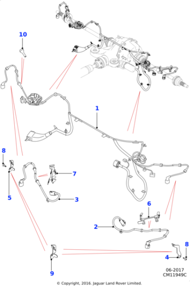 T2R11093 - Jaguar Rear axle harness