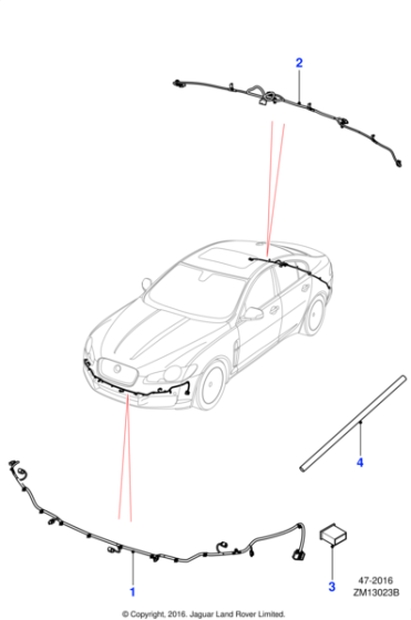 C2Z15008 - Jaguar Bumper harness