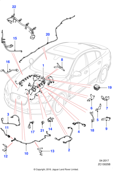 C2Z29306 - Jaguar Engine management harness