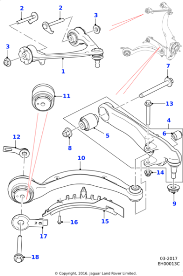 T2H24313 - Jaguar Wishbone arm